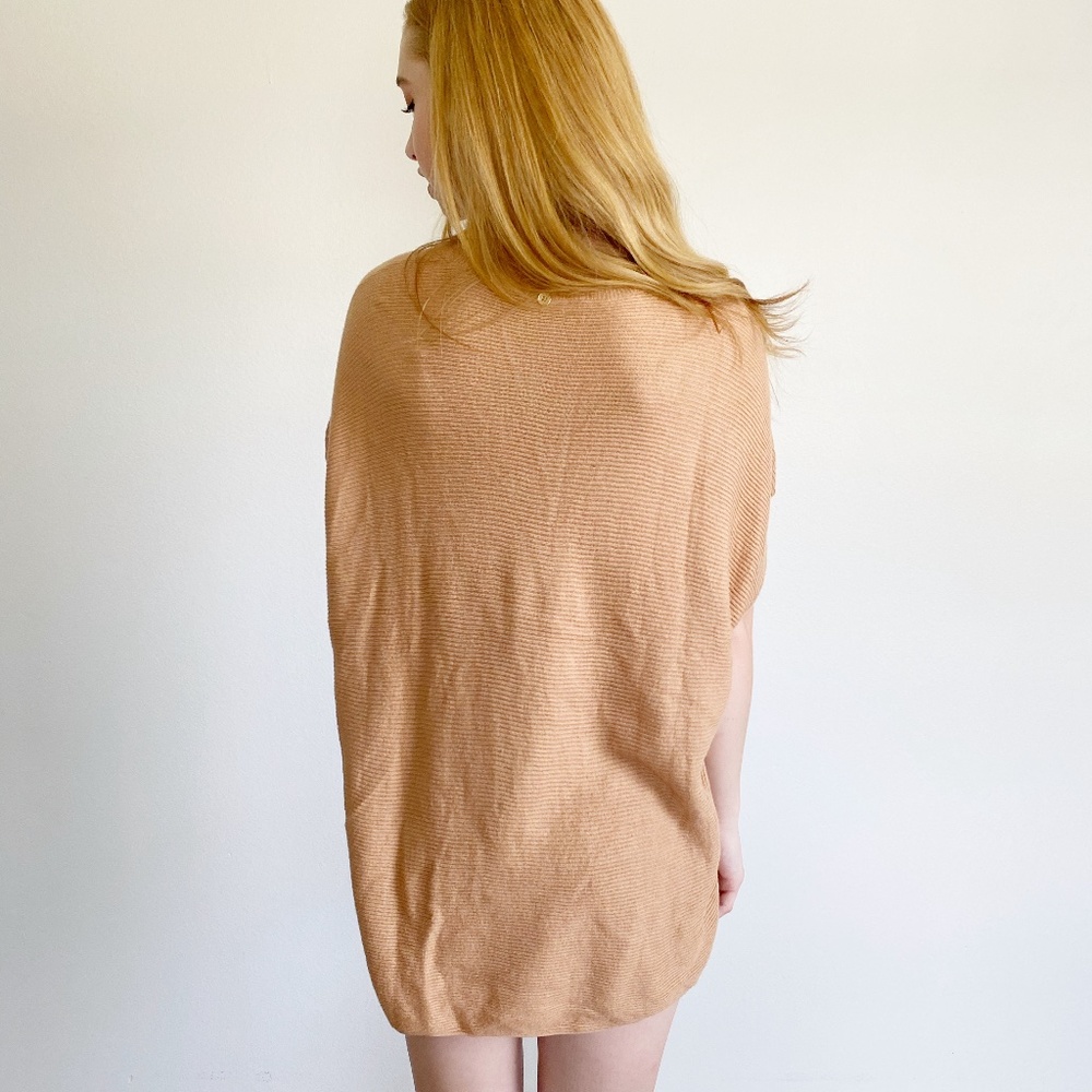 MICHAEL Kors Knit Short Sleeve Tan Sweater Small - Picture 3 of 3